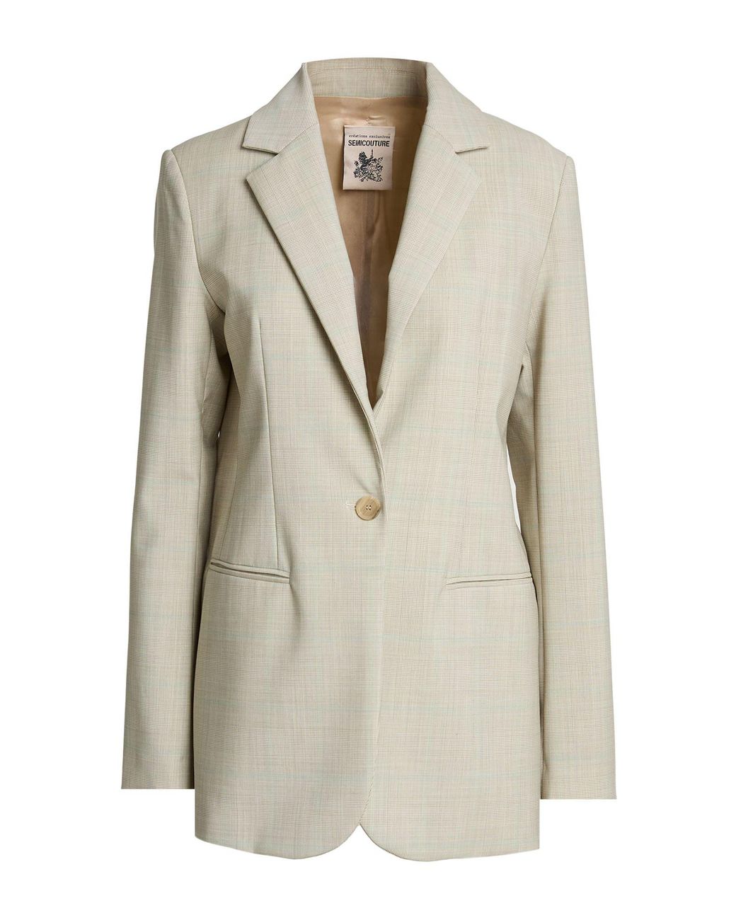 Semicouture White Blazer Virgin Wool, Elastane, Polyester