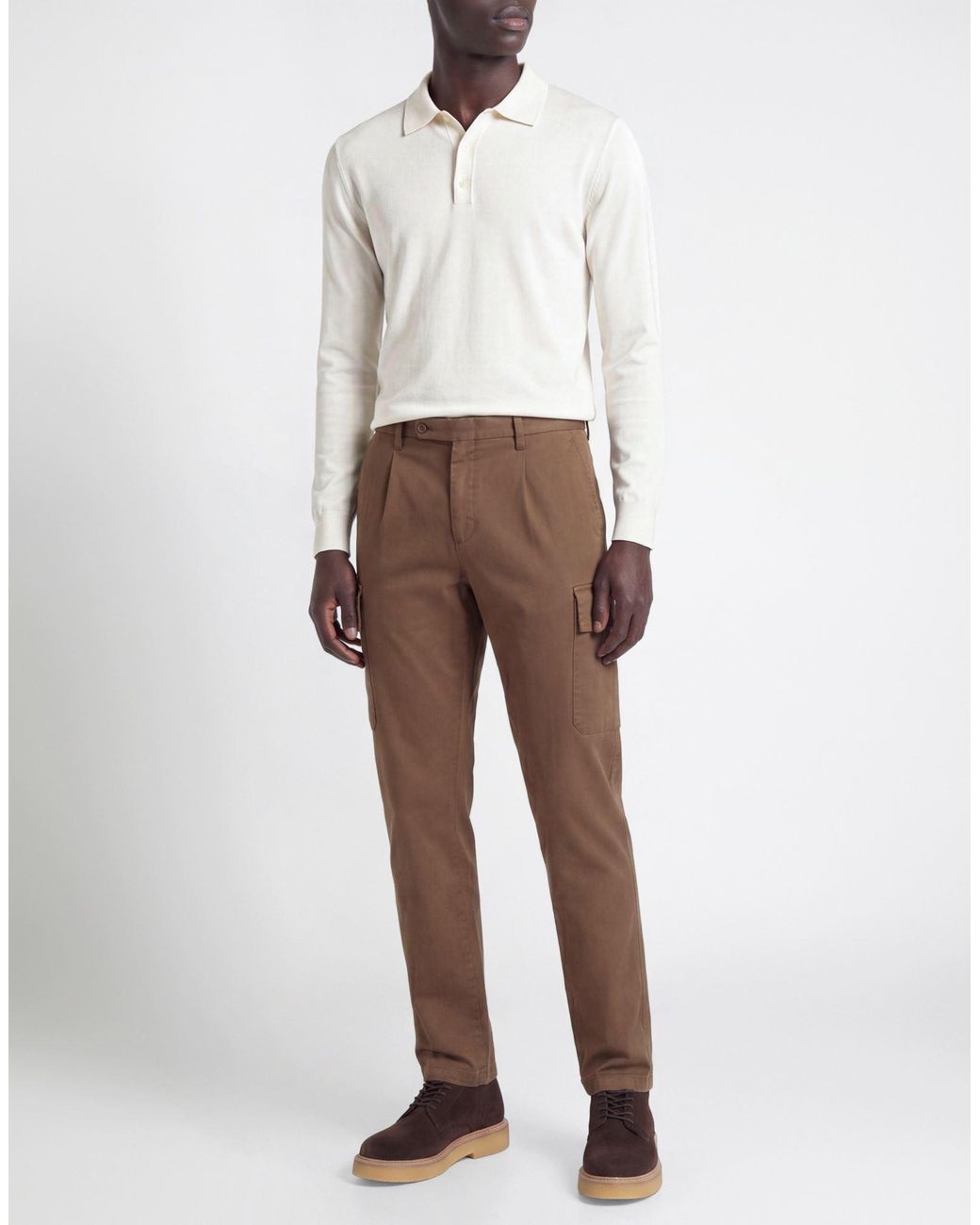 Briglia 1949 Brown Light Pants Cotton, Lyocell, Elastane for men