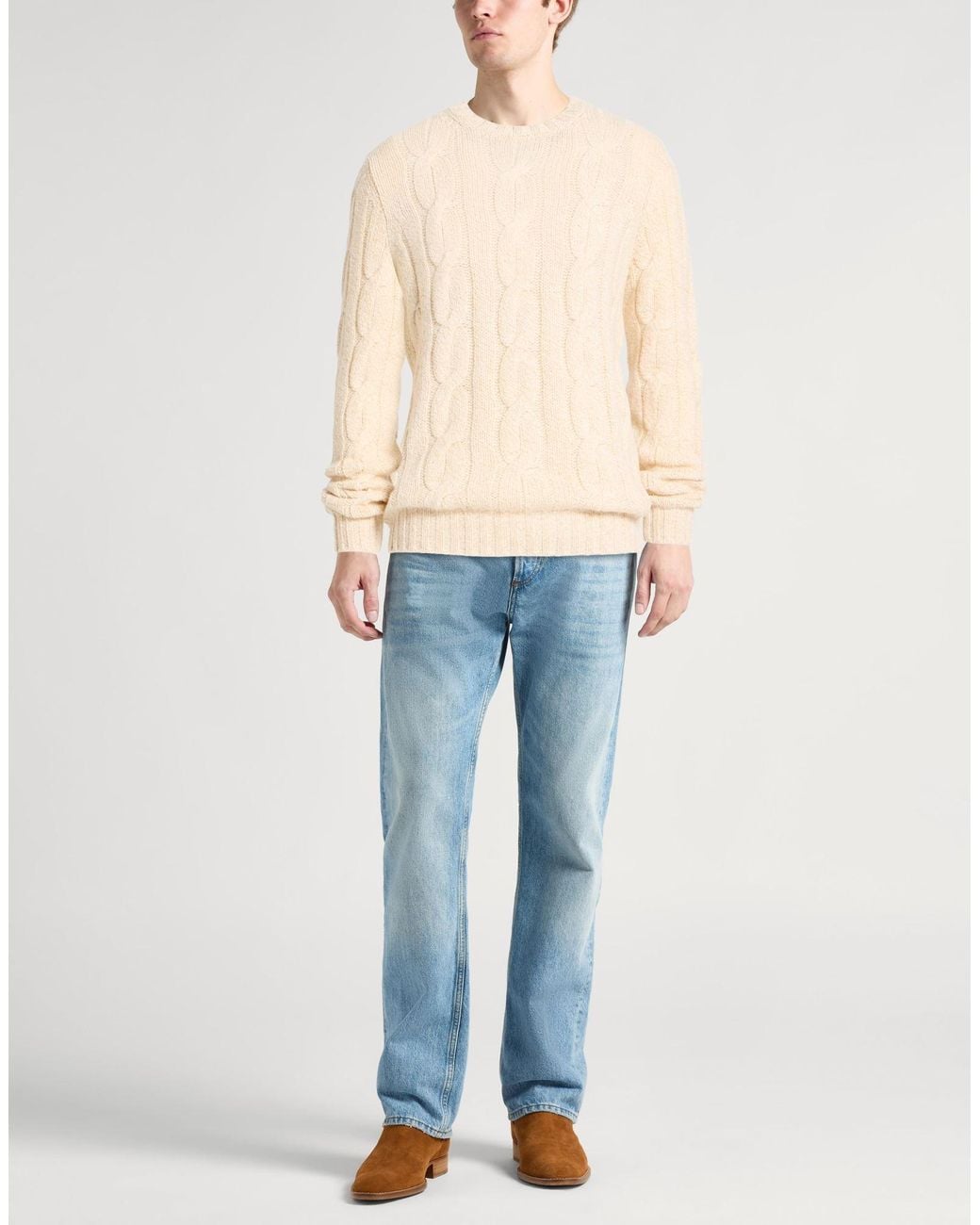 Fedeli Natural Sweater Cashmere for men