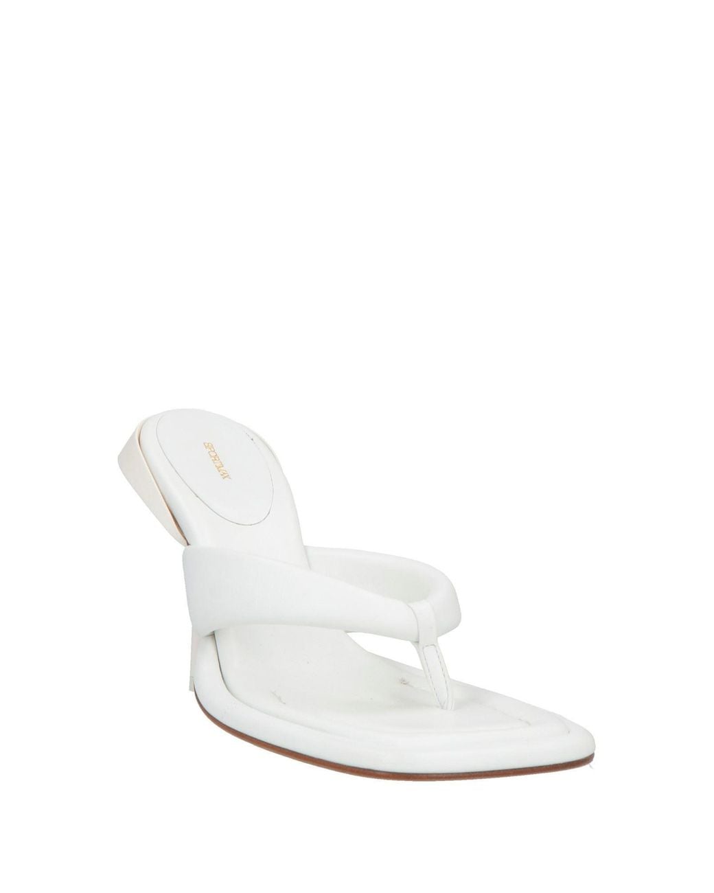 Sportmax White Thong Sandal Leather