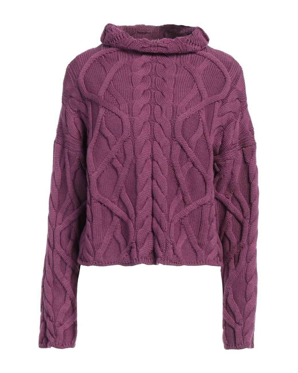 Alpha Studio Purple Rollkragenpullover