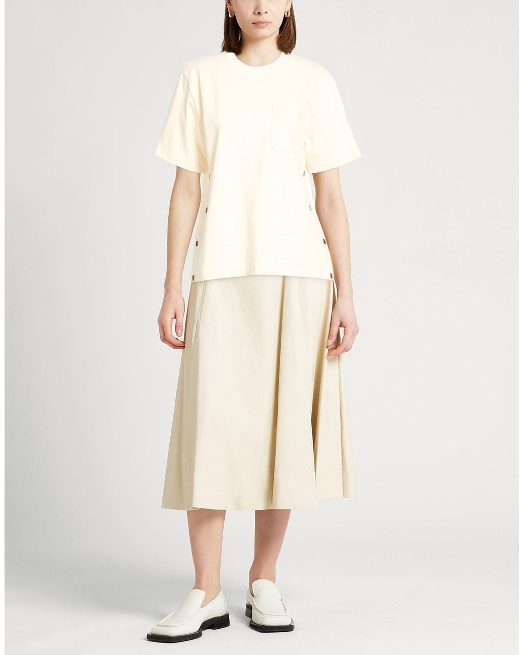 Moncler White T-Shirt Cotton