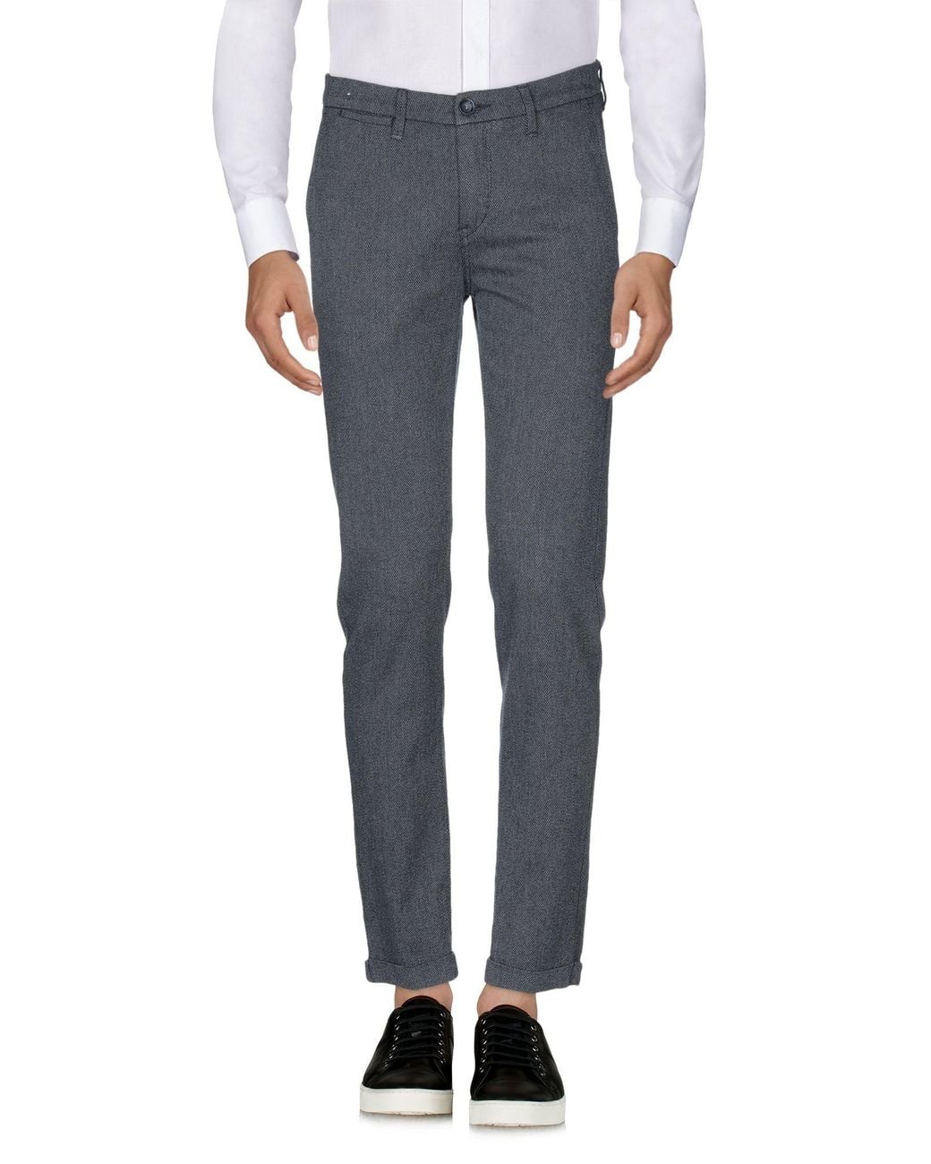 RE_HASH Blue Pants Cotton, Viscose, Wool, Elastane for men