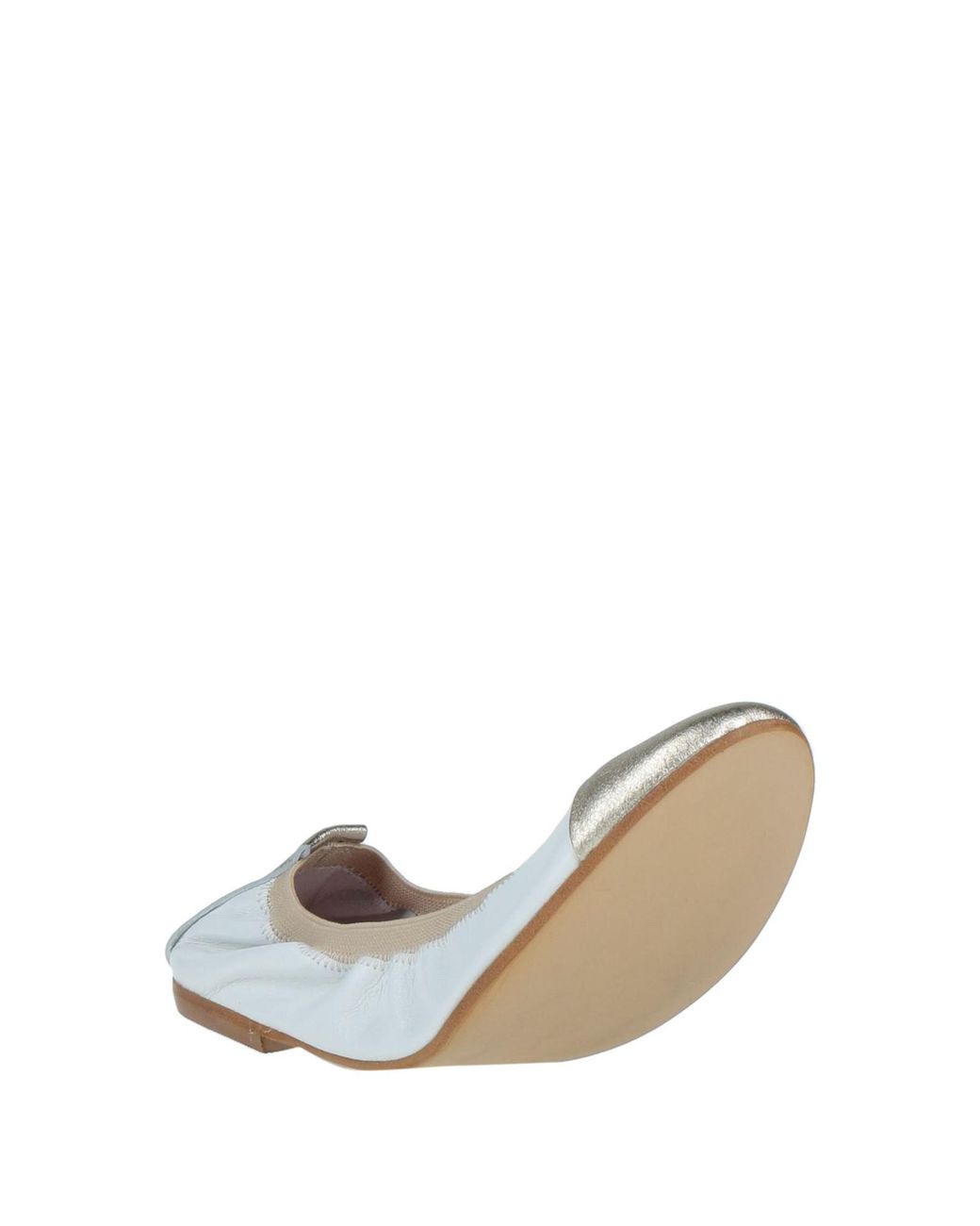 Studio Pollini White Ballet Flats