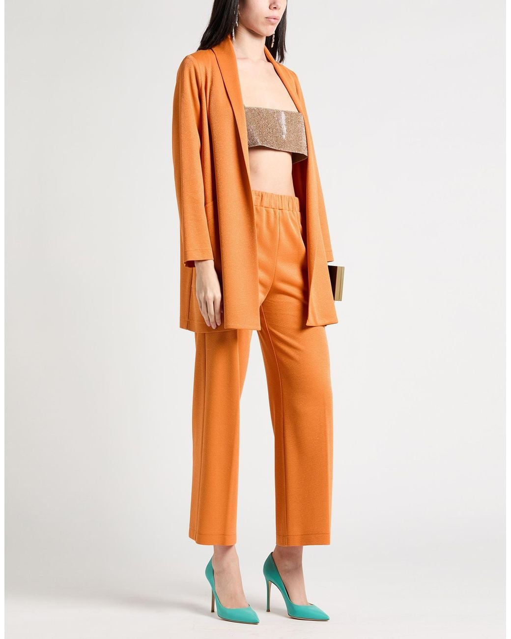 Shirtaporter Orange Suit Viscose, Cotton, Polyester, Lurex
