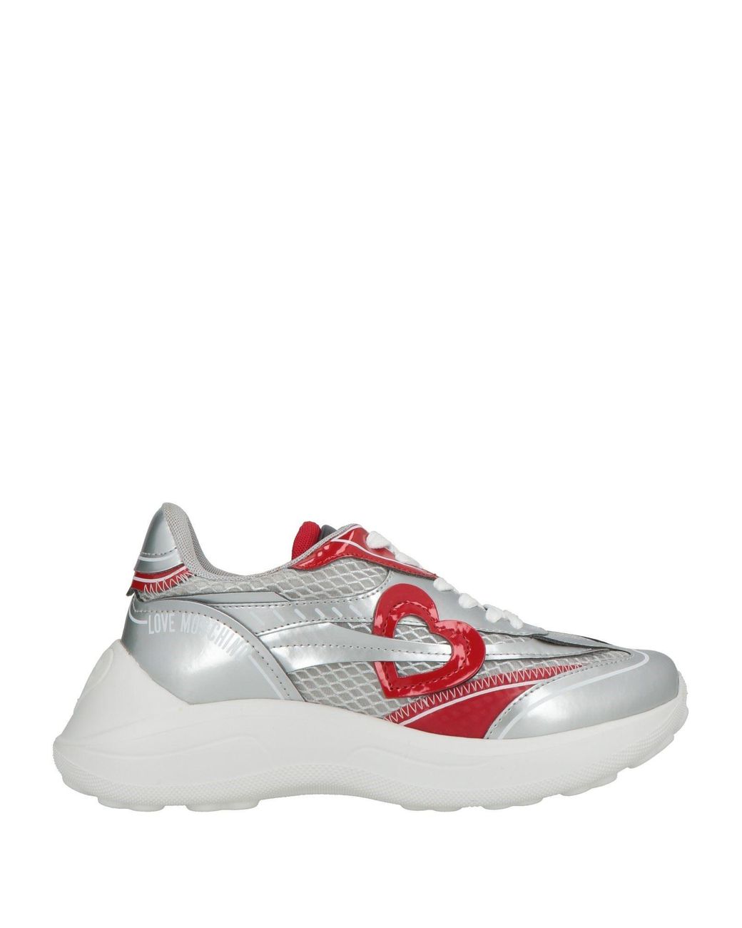 Love Moschino White Sneakers Textile Fibers