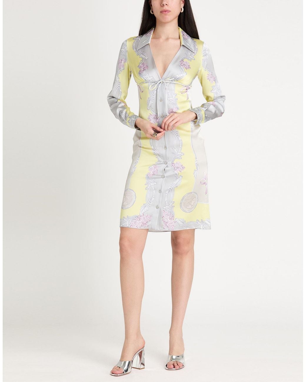 Versace White Mini Dress Silk