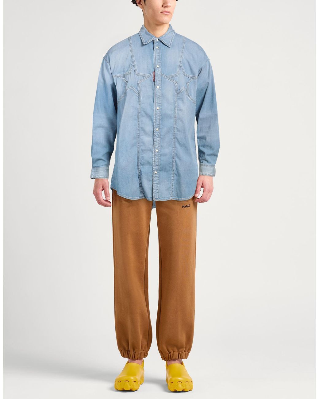 DSquared² Blue Denim Shirt Cotton, Elastane for men