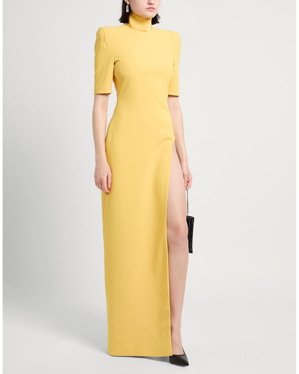 Monot Yellow Maxi Dress Polyester