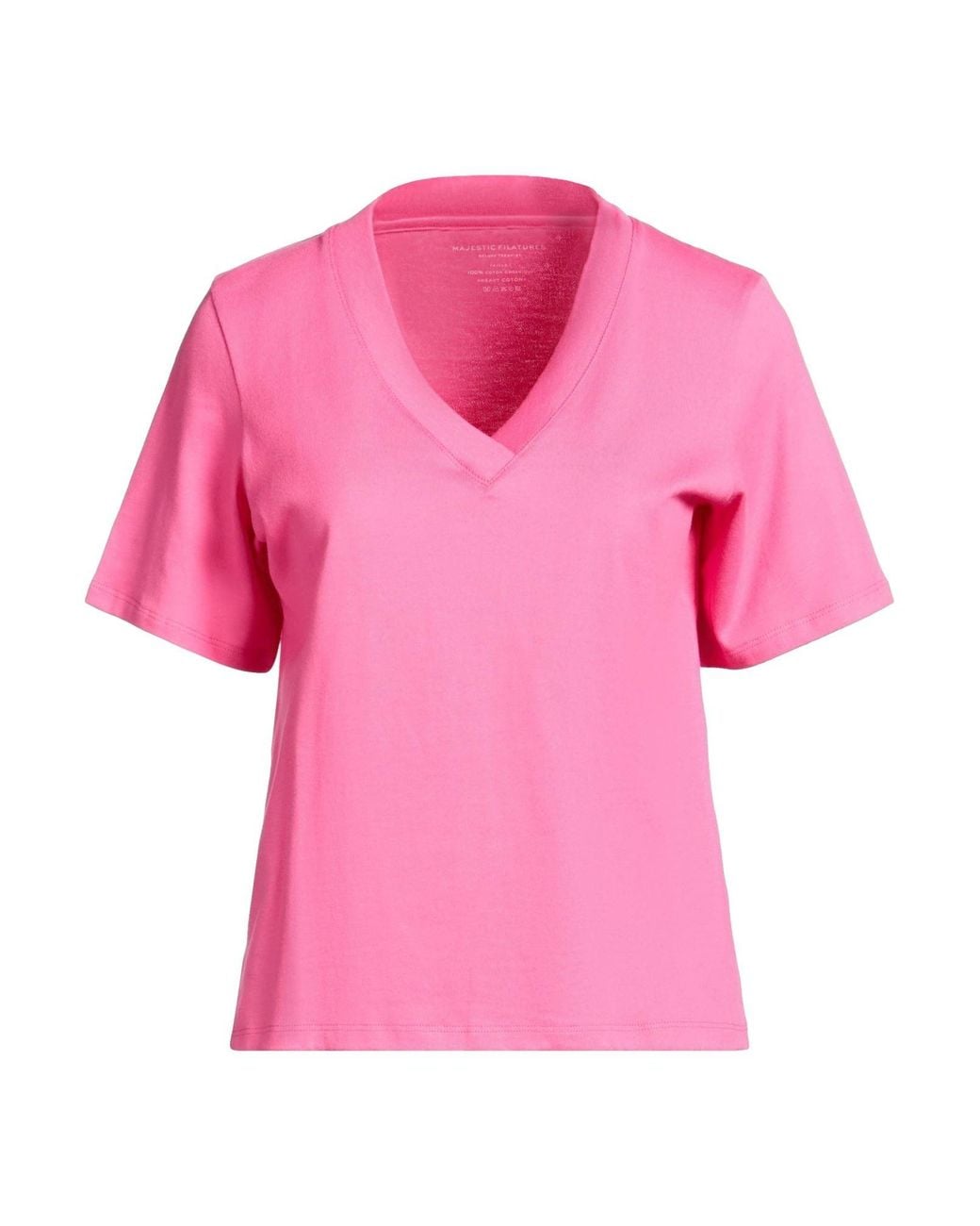 Majestic Filatures Pink Fuchsia T-Shirt Organic Cotton