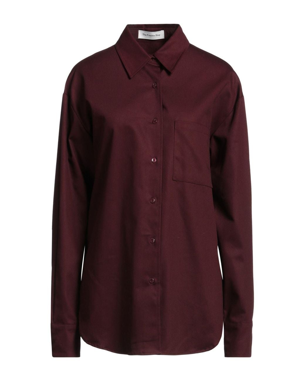 Frankie Shop Purple Helen Collar Cotton Shirt