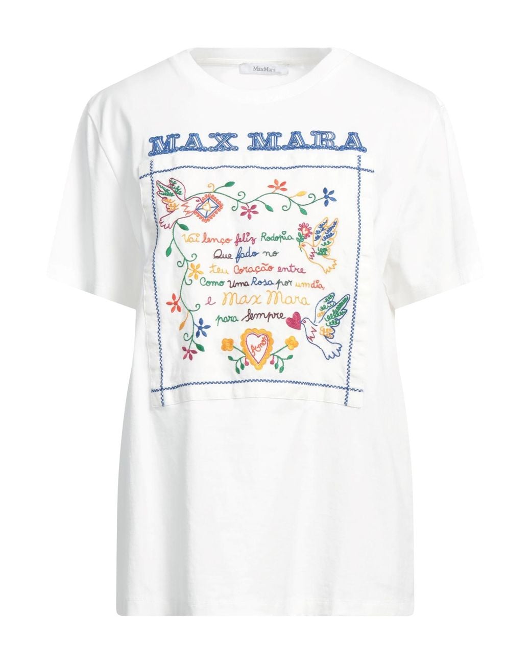 Max Mara White T-Shirt Cotton, Linen