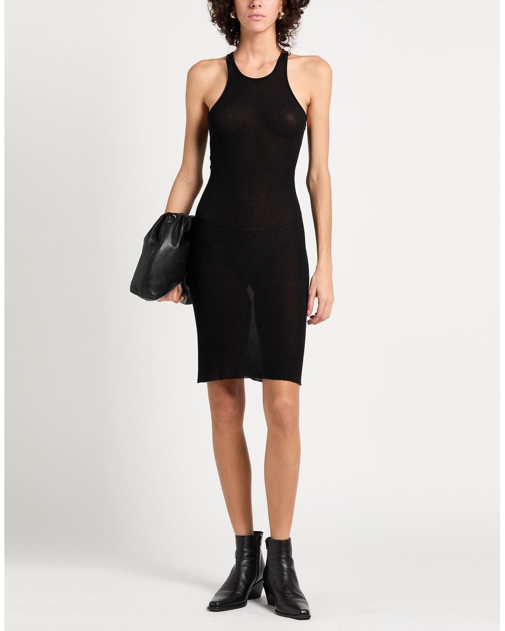 Rick Owens Black Midi Dress