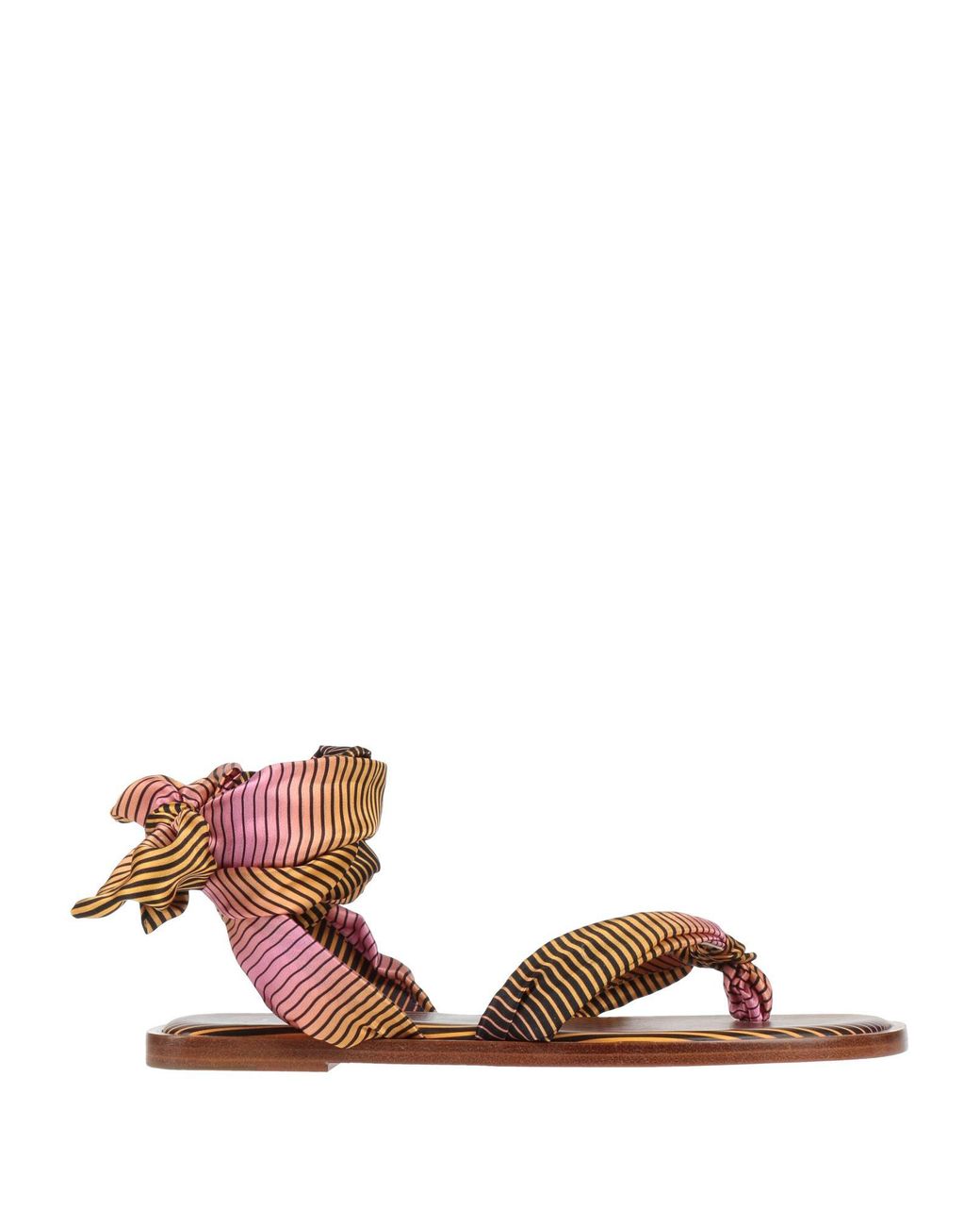 Christian Louboutin Brown Thong Sandal Textile Fibers