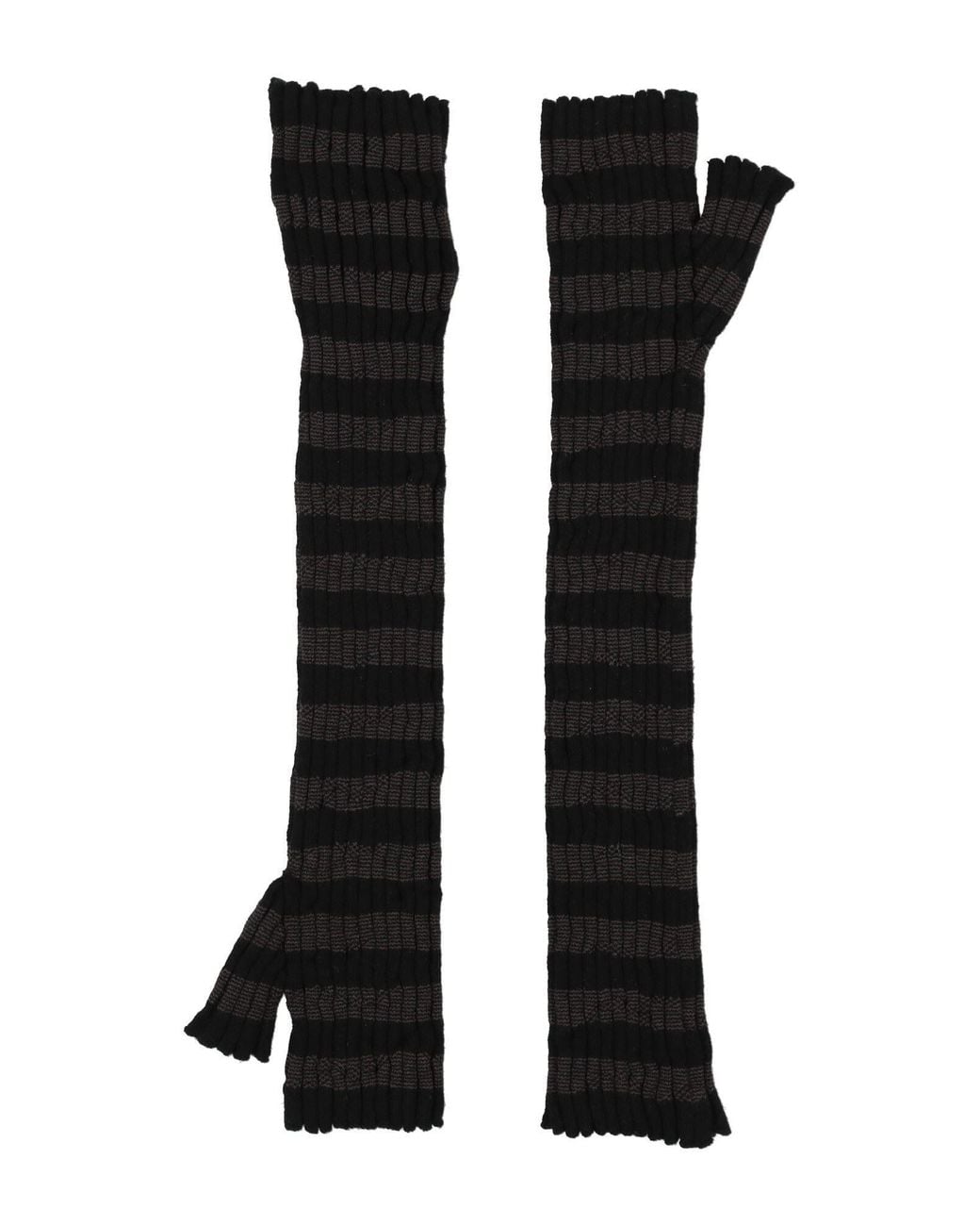 MM6 by Maison Margiela Black Gloves Viscose, Polyester