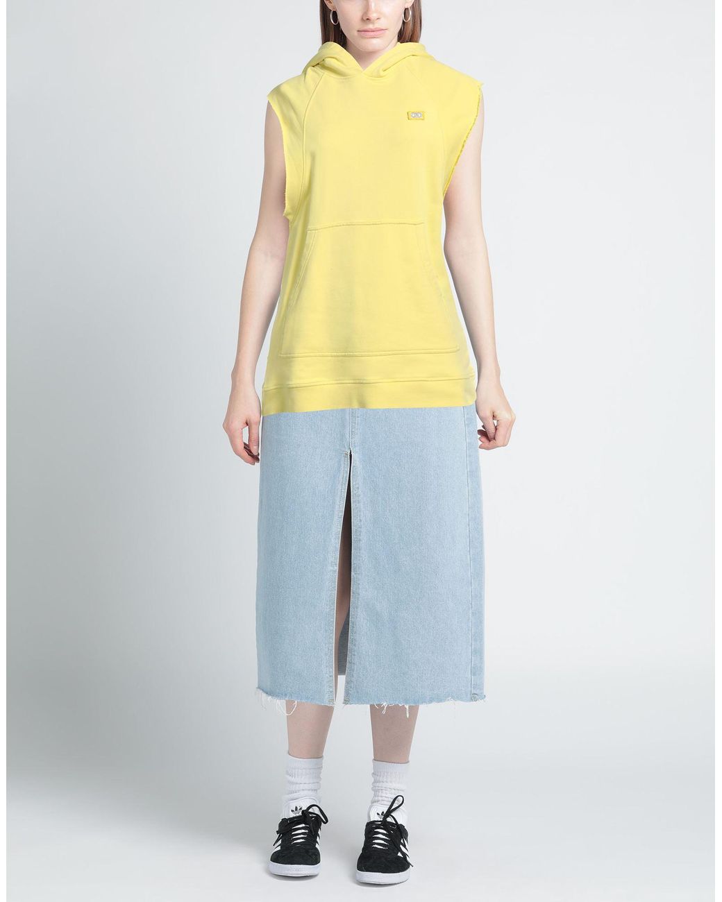 Douuod Yellow Sweatshirt Cotton, Elastane