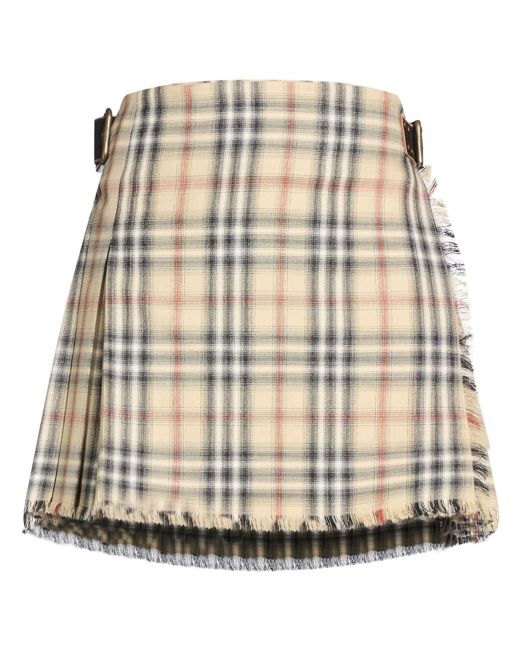 Burberry Natural Mini Skirt Wool