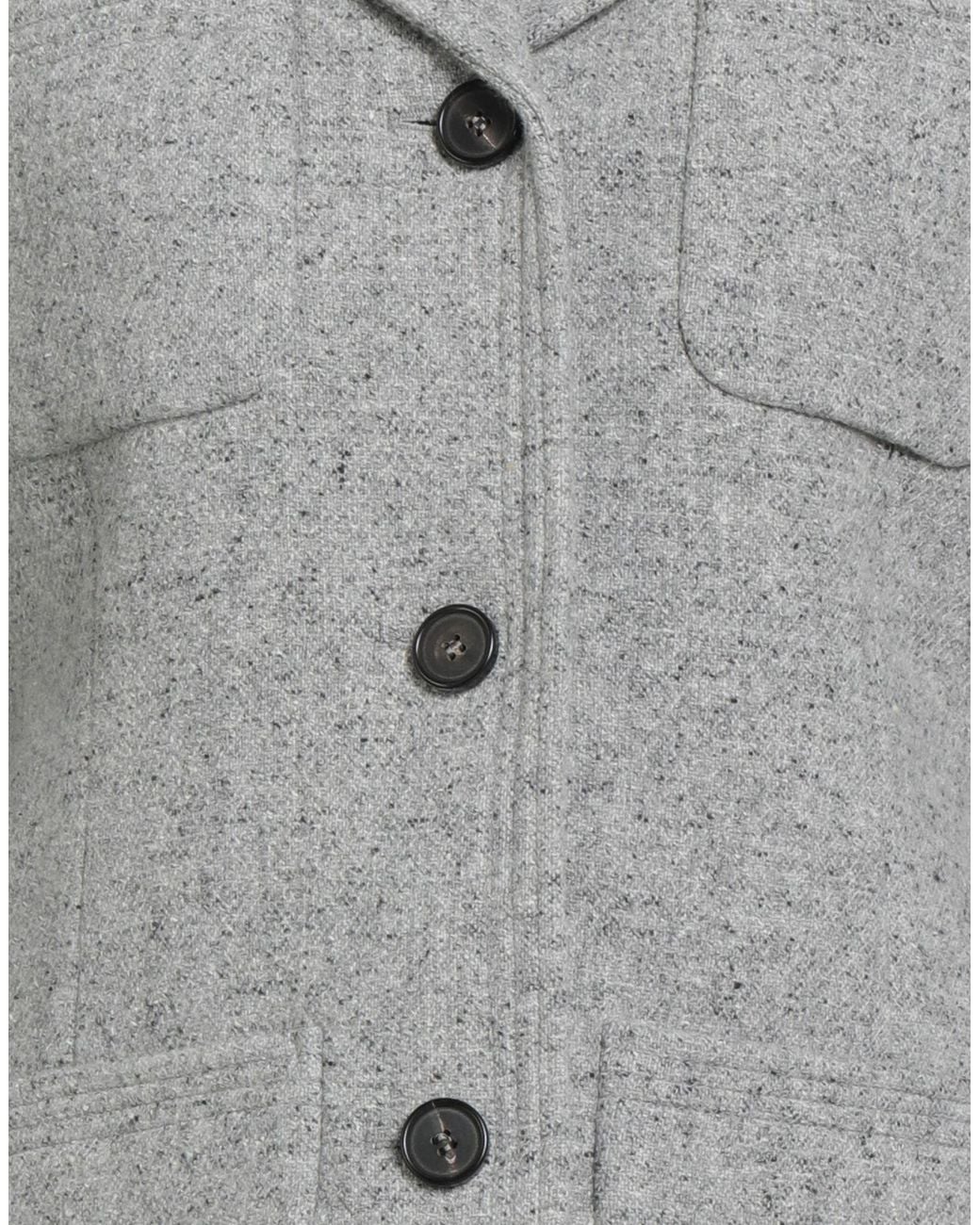 Sandbeige Gray Blazer Wool, Nylon, Silk