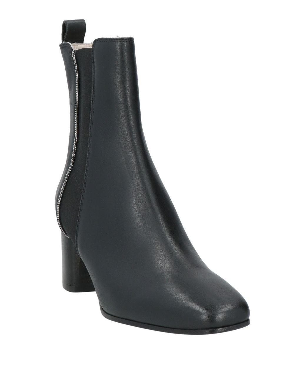 Fabiana Filippi Black Ankle Boots Leather