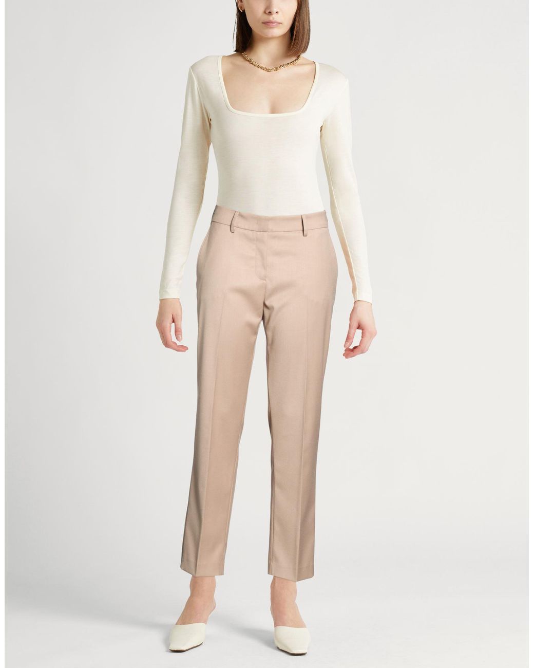 Boglioli Natural Pants Polyester, Viscose, Elastane