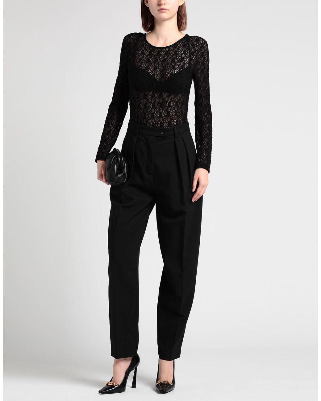Maje Black Bodysuit Polyamide, Elastane, Polyester