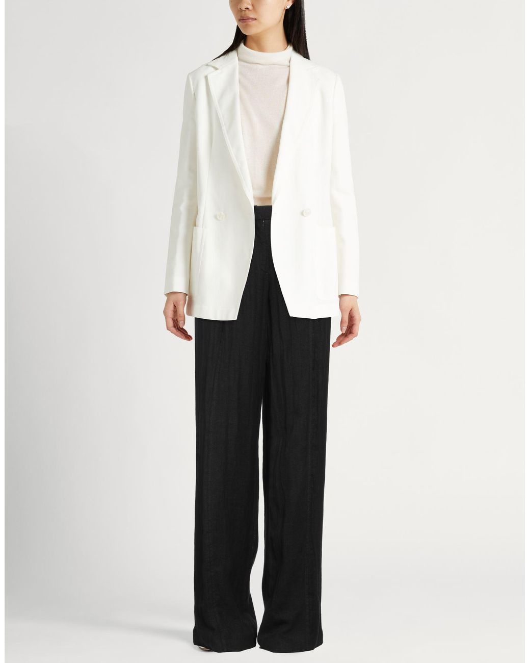 N°21 Black Pants Linen, Polyamide