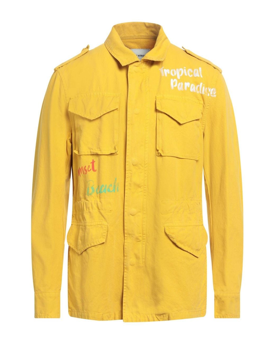 FRONT STREET 8 Yellow Blazer Cotton for men