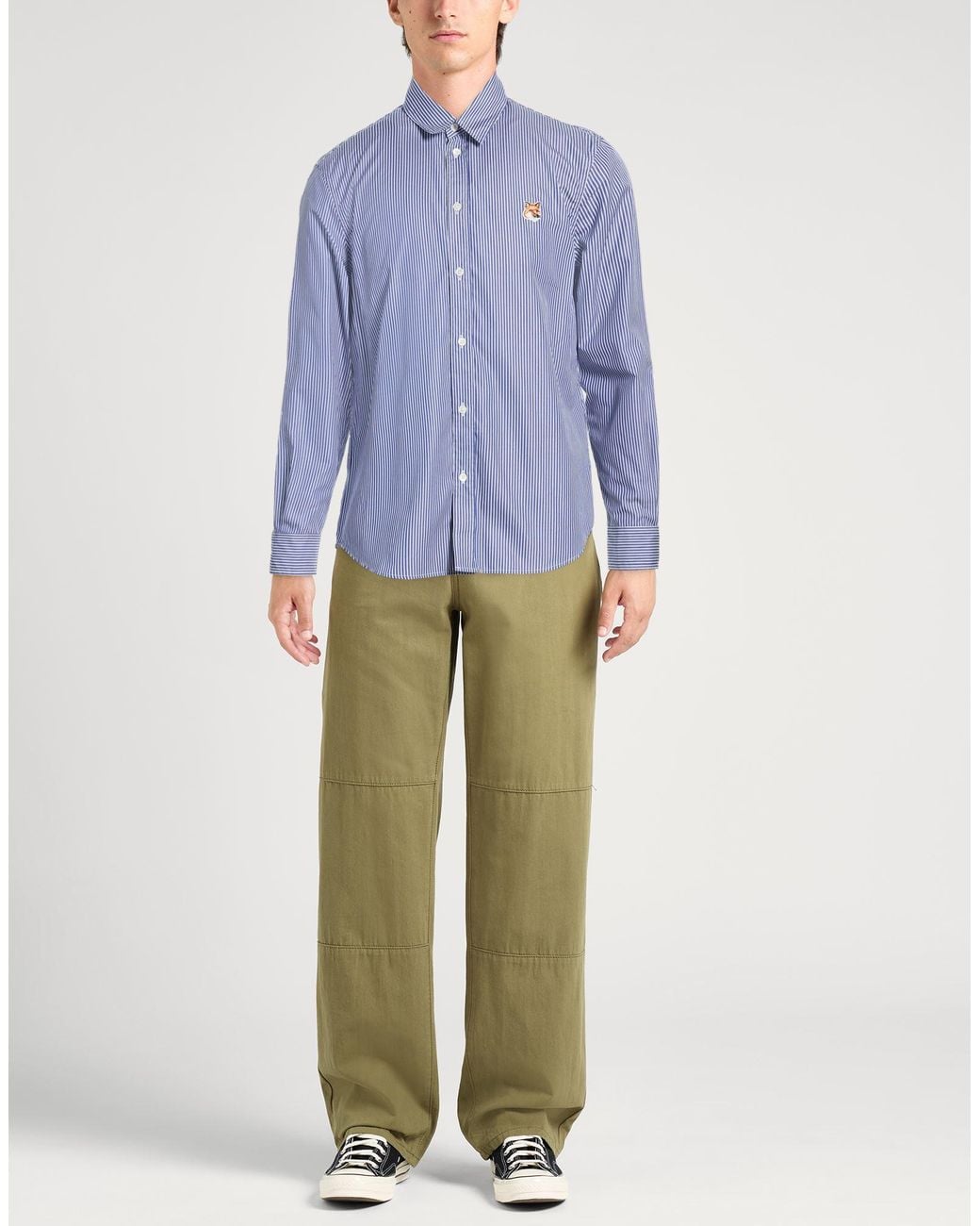 Maison Kitsuné Blue Shirt Cotton for men