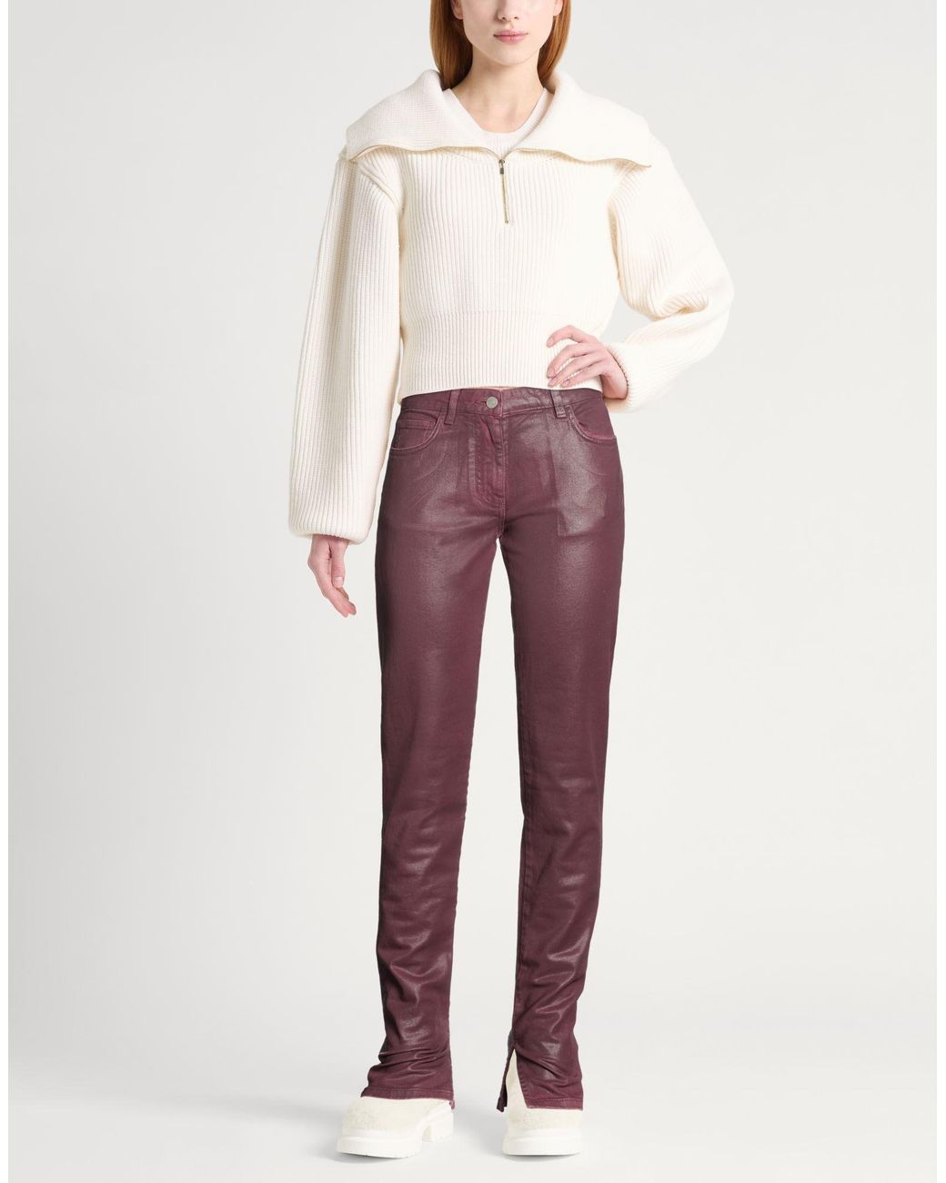 Laneus Purple Jeans Cotton, Elastane