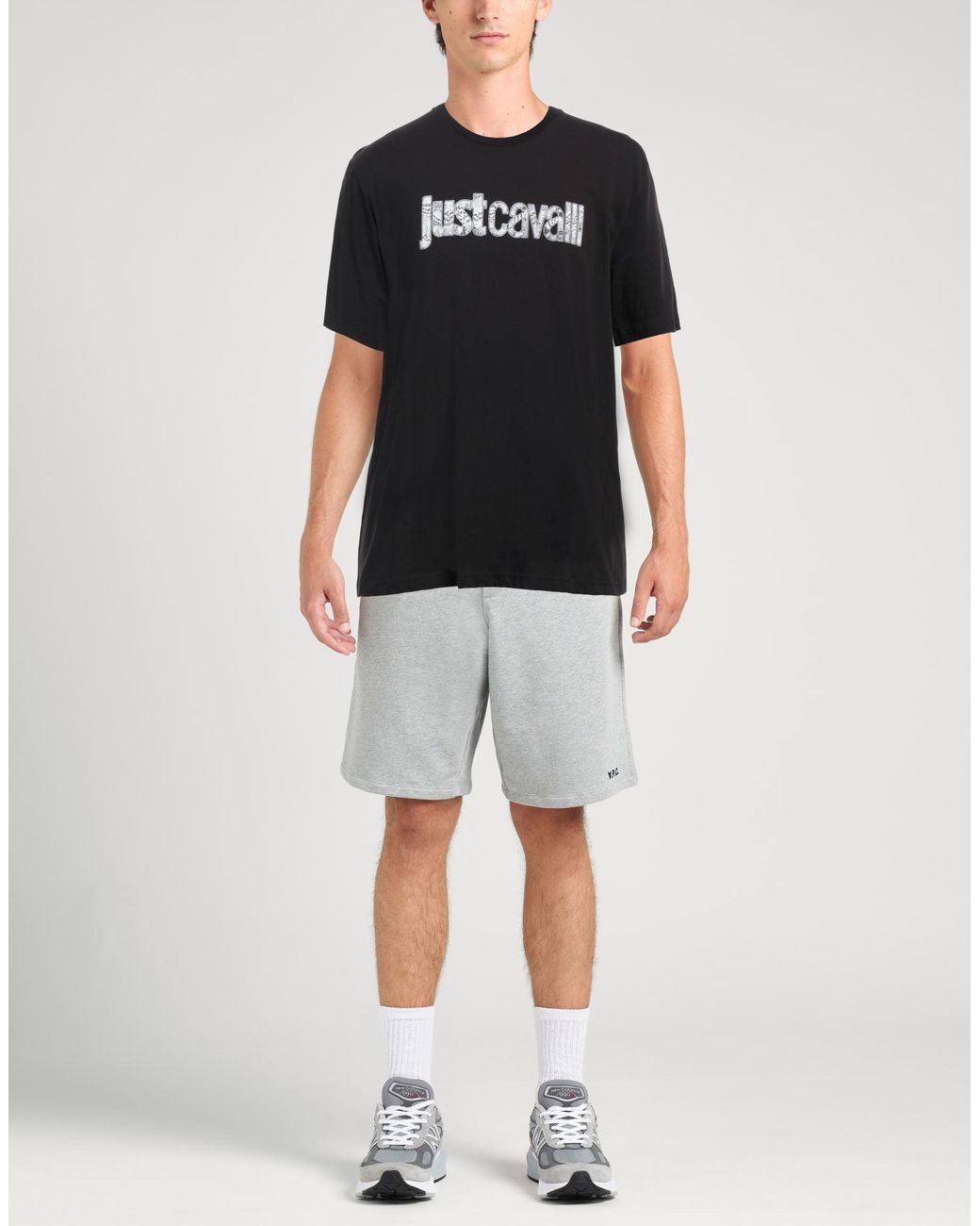 Just Cavalli Black T-Shirt Cotton for men