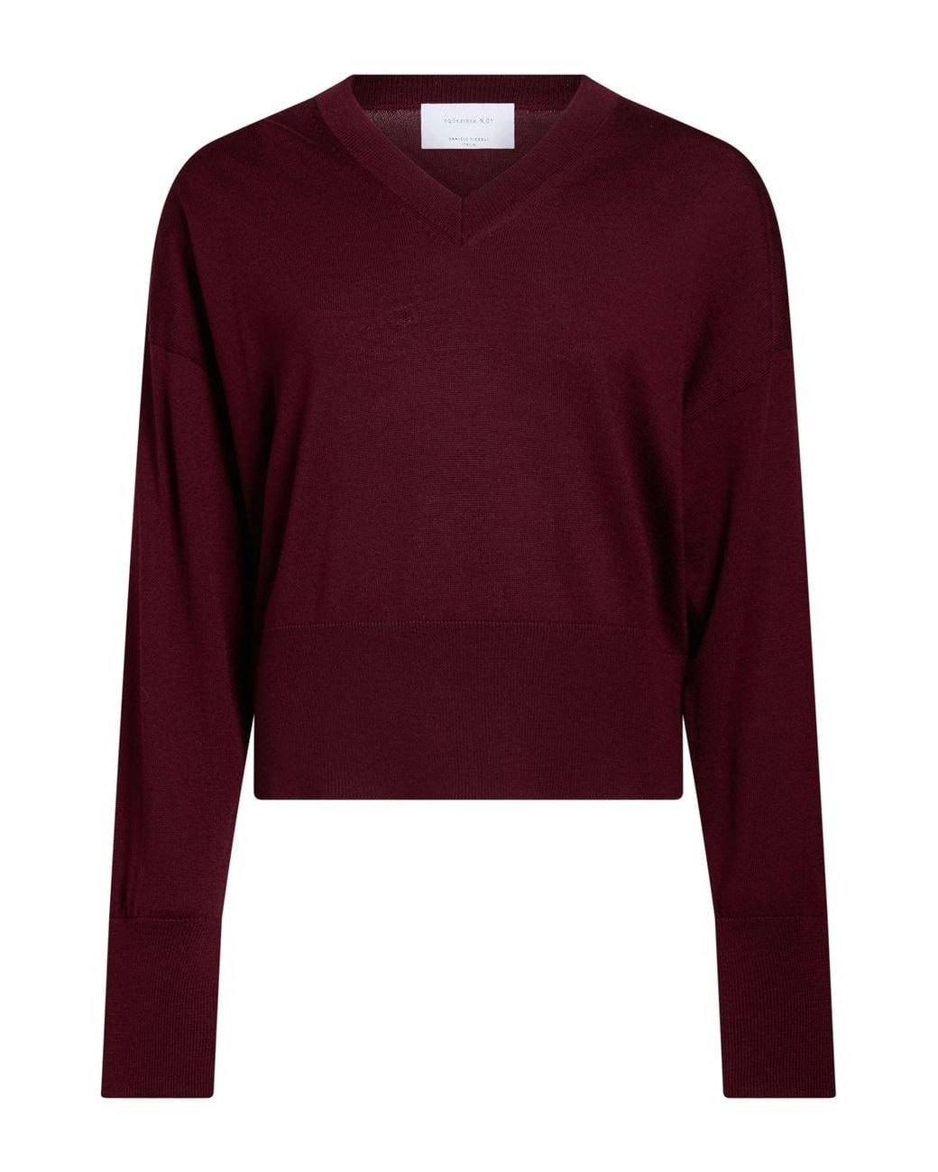 Daniele Fiesoli Red Burgundy Sweater Wool