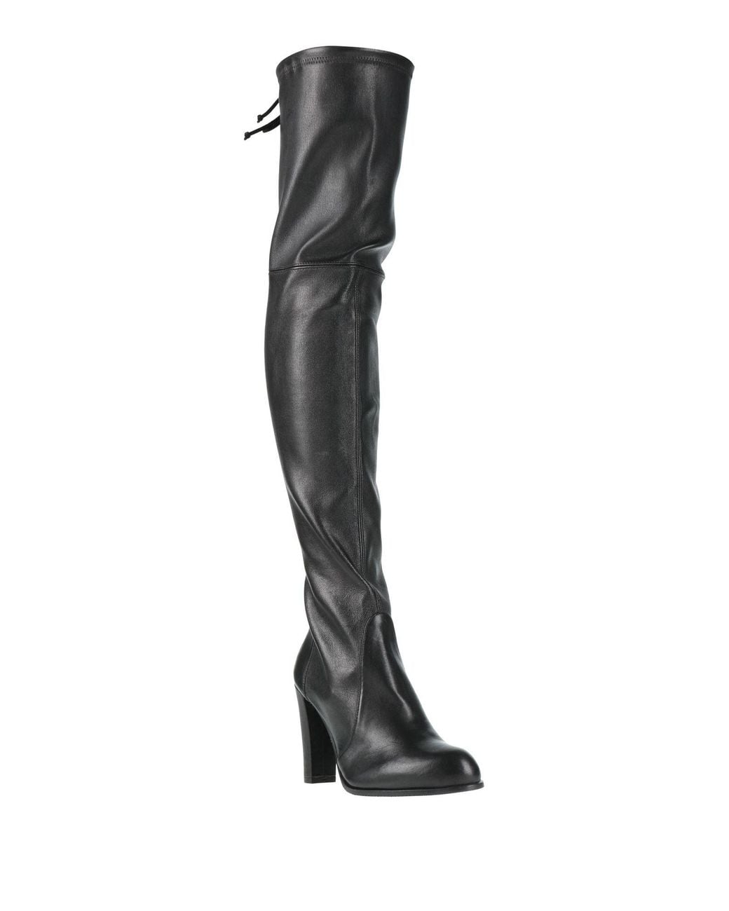 Stuart Weitzman Black Boot Leather