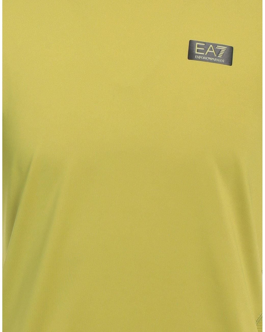 EA7 Yellow T-Shirt Recycled Polyester, Elastane for men