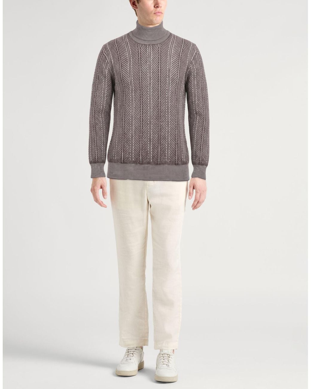 Brunello Cucinelli Gray Turtleneck Cashmere for men