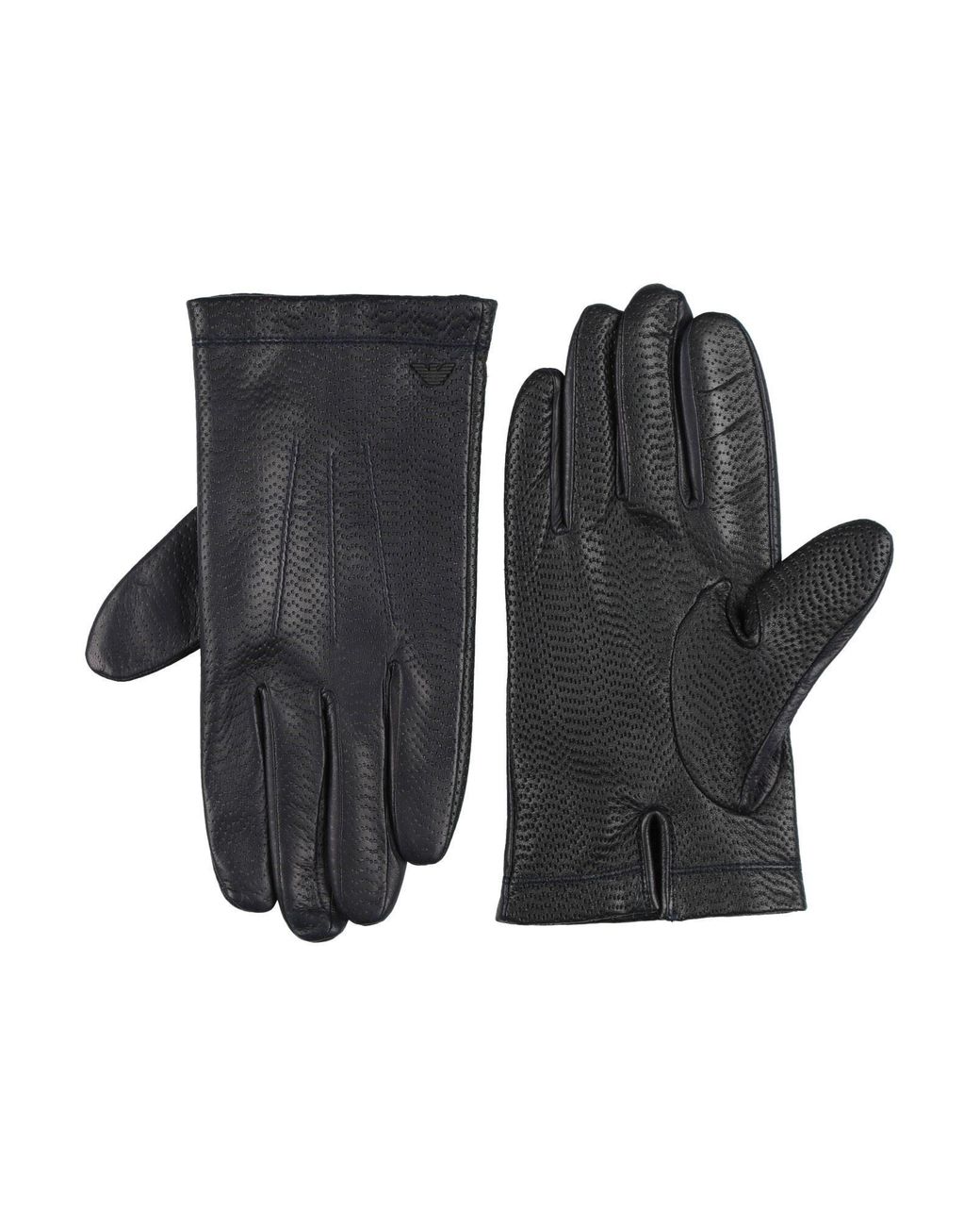 Emporio Armani Black Gloves Lambskin for men