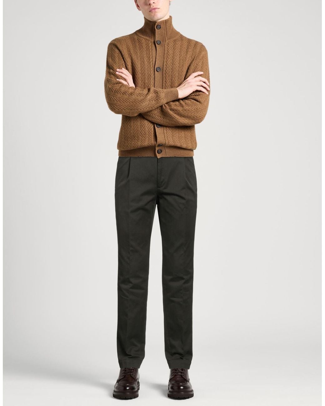 Incotex Gray Dark Pants Cotton for men