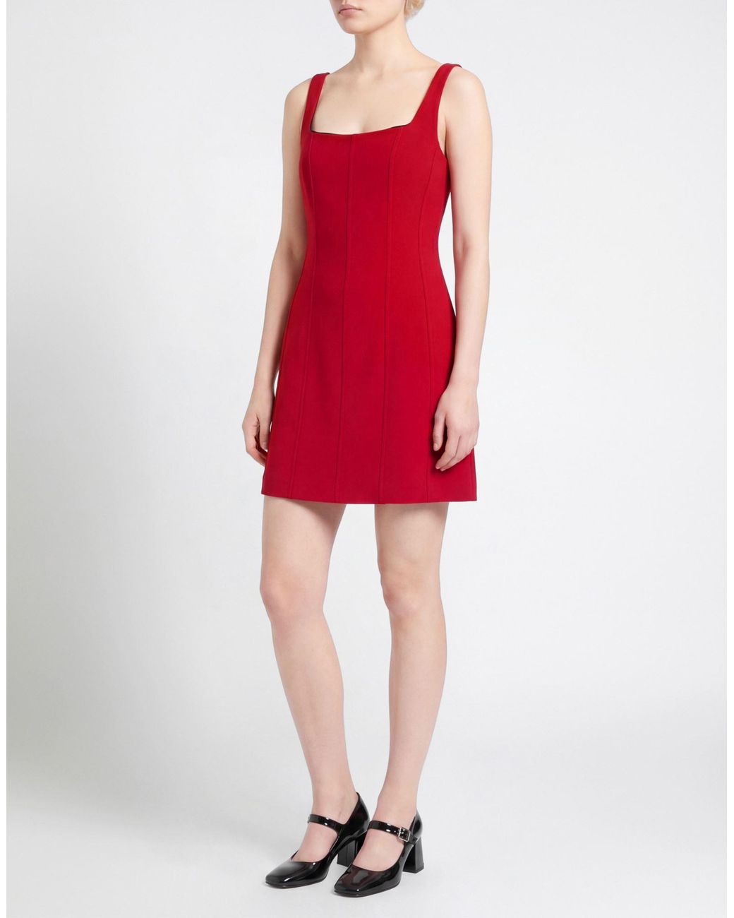 Ottod'Ame Red Mini Dress Polyester, Viscose, Elastane