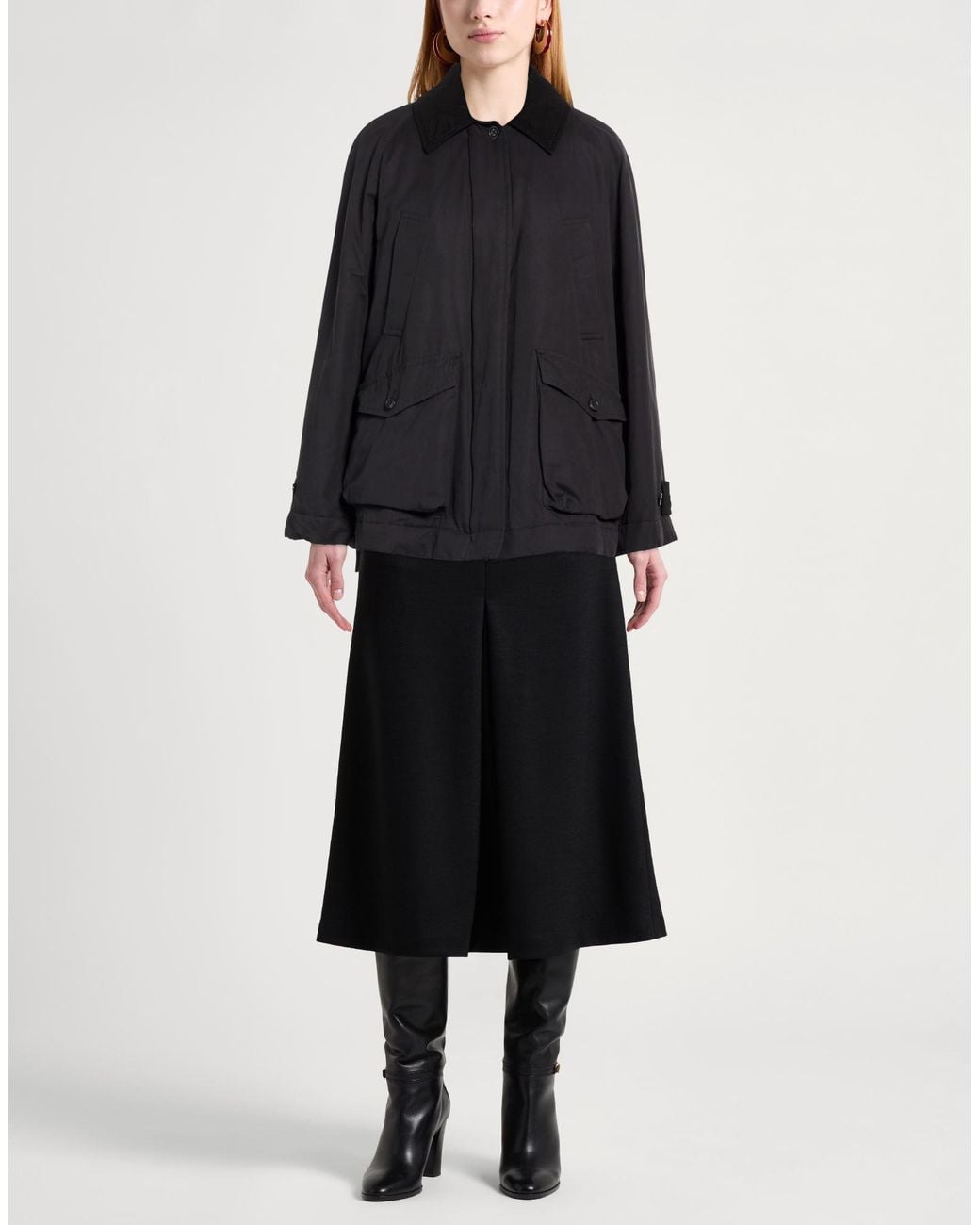 Paltò Black Jacket Cotton, Polyester, Polyamide