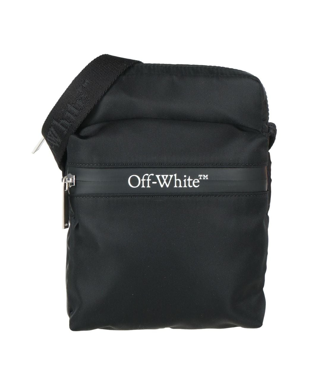Off-White c/o Virgil Abloh Black Branded Polyester Cross-body Pouch for men