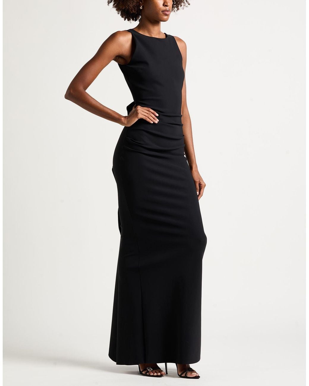 La Petite Robe Di Chiara Boni Black Maxi Dress Polyamide, Elastane