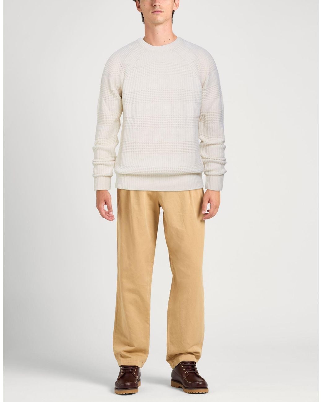 Altea White Sweater Virgin Wool for men