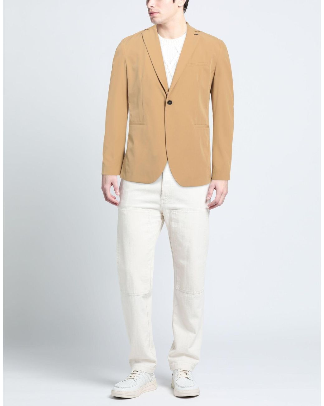 OVER/D Natural Blazer Polyester, Elastane for men