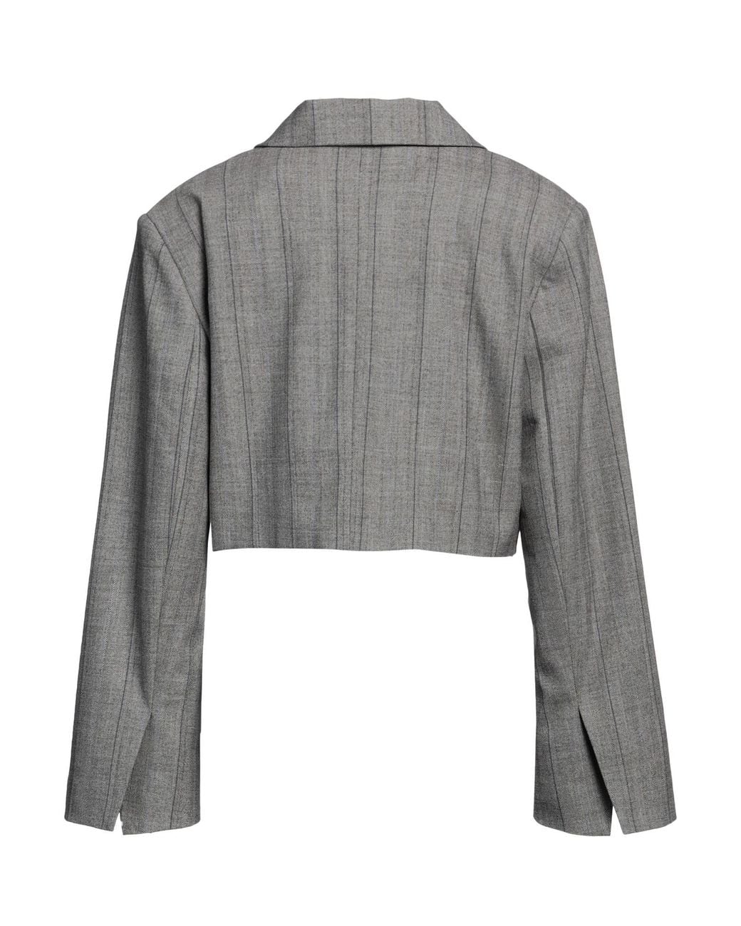 Ganni Gray Jacket Polyester, Recycled Polyester, Viscose, Elastane