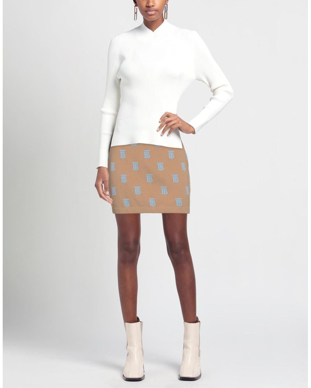 Burberry Brown Mini Skirt