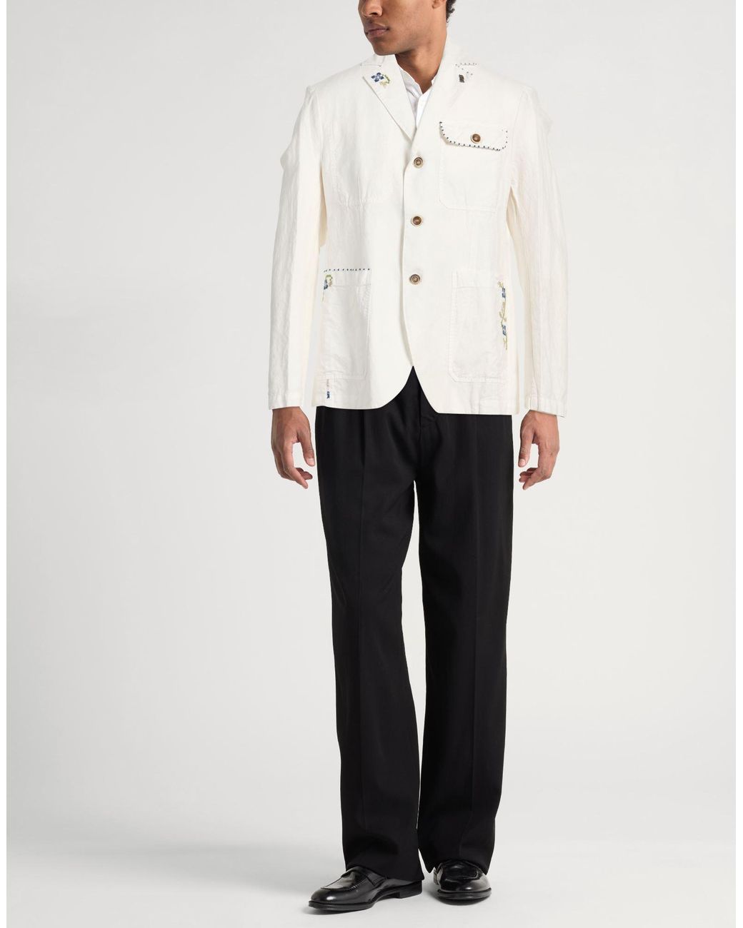 Bob White Blazer Cotton, Polyester, Linen for men