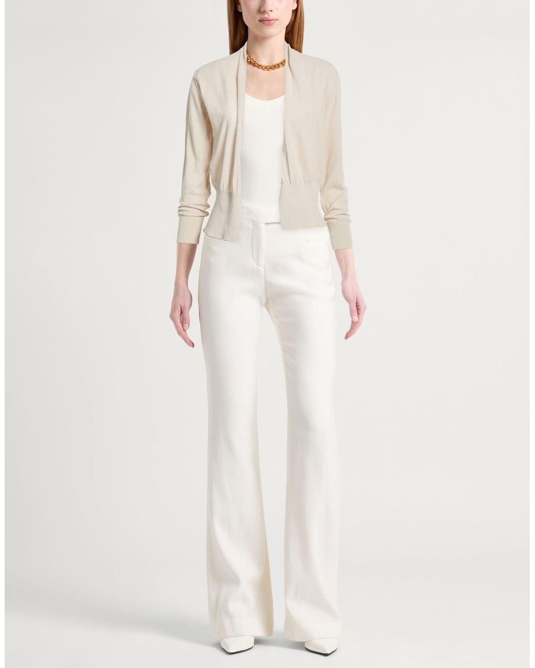 Alpha Studio White Strickjacke