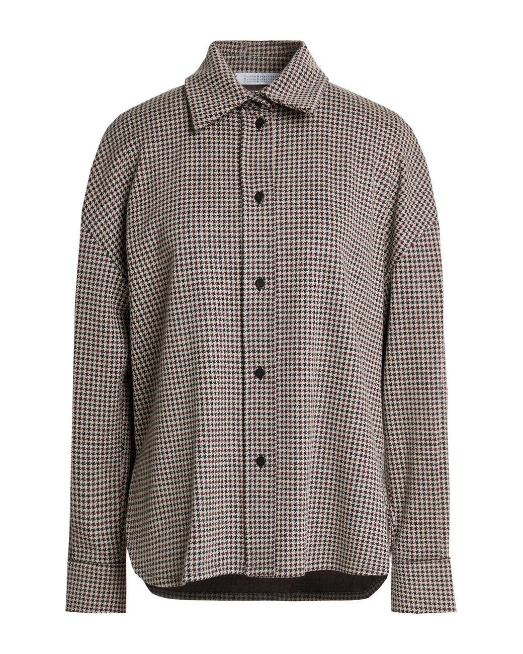Harris Wharf London Gray Shirt Cotton, Virgin Wool