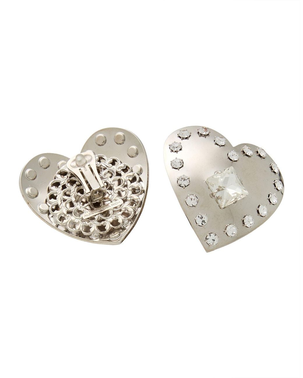 Alessandra Rich White Earrings