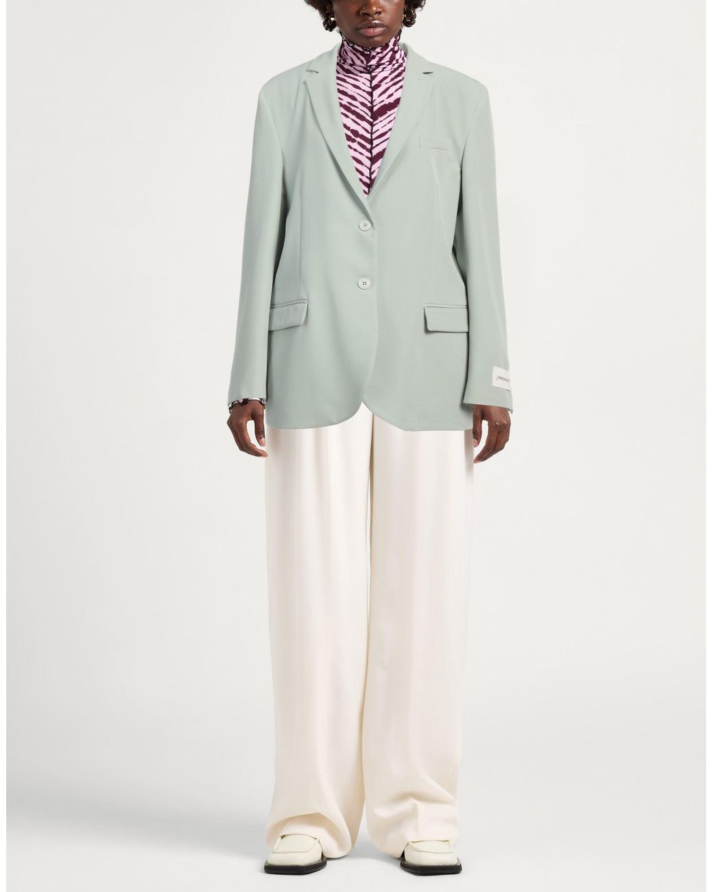 hinnominate Gray Blazer Polyester, Elastane