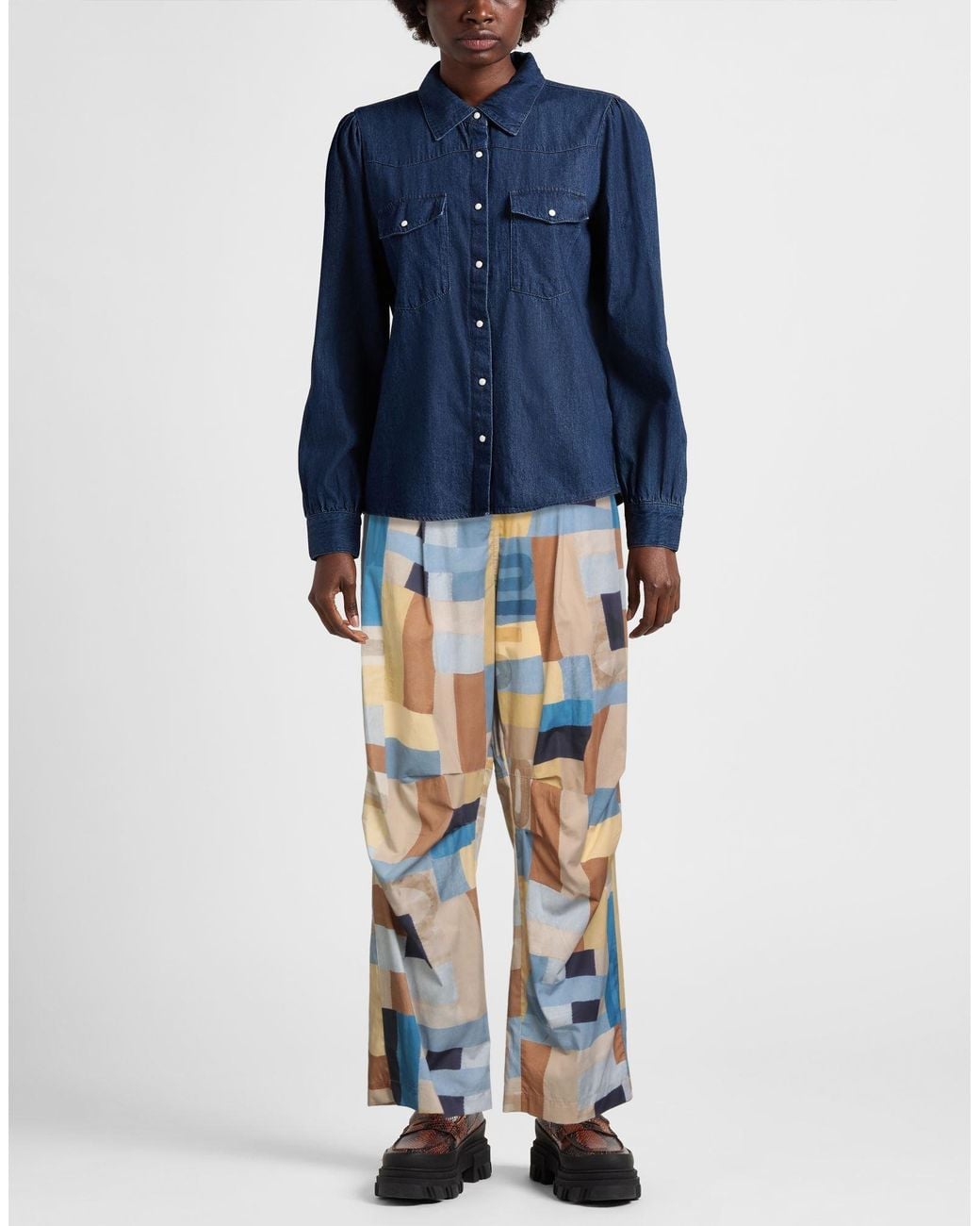 Ottod'Ame Blue Pants Cotton